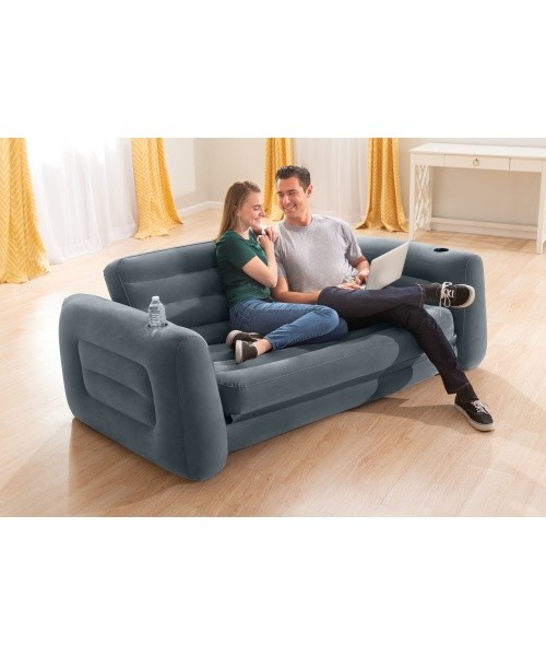 Pripučiama sofa-lova, keičiama į čiužinį 2 in 1 INTEX 66552