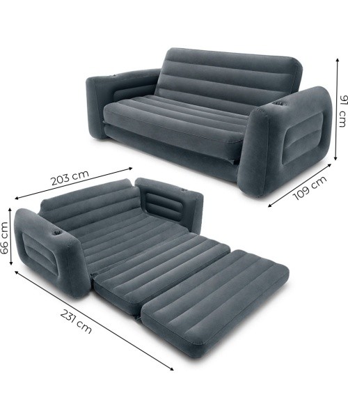 Inflatable sofa bed convertible mattress 2-in-1 INTEX 66552