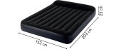 Pripučiamas veliūrinis čiužinys su pompa Intex 64150ND
