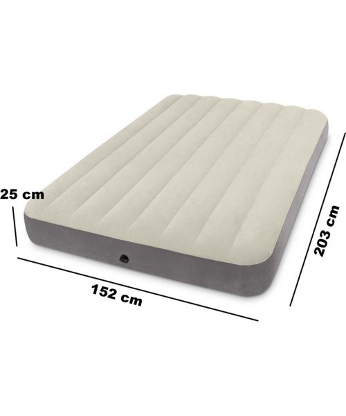 Velour inflatable mattress 203x152 cm Intex 64103