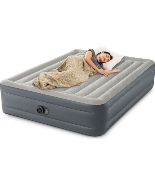 Large inflatable mattress 203x152 cm with built-in pump INTEX 64126