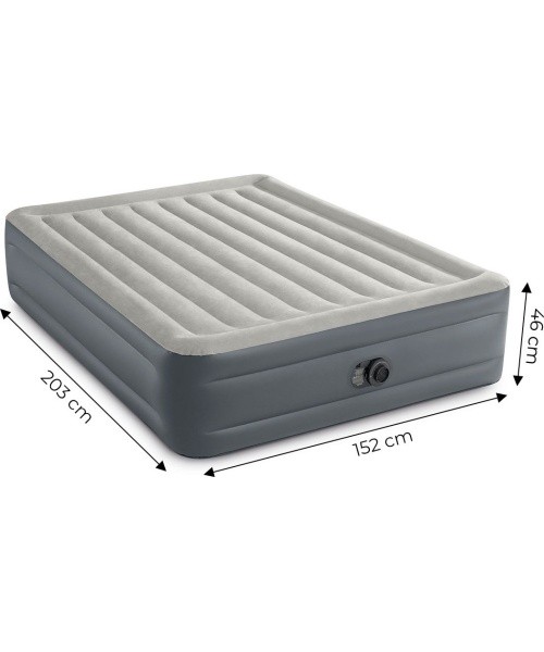 Didelis pripučiamas čiužinys 203x152 cm su integruota pompa INTEX 64126