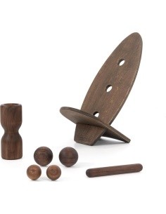 rollbrett Set Nussbaum groß - Dunkel)