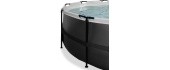 EXIT Black Leather pool ø488x122cm with sand filter pump - black
