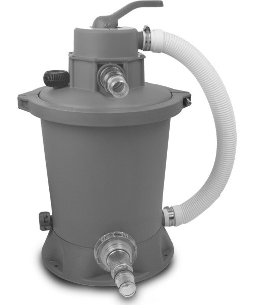 EXIT Black Leather pool ø488x122cm with sand filter pump - black