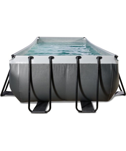 EXIT Black Leather pool 540x250x122cm with sand filter pump - black