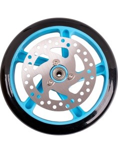 Replacement Wheel w/ Brake Rotor for inSPORTline Discola Scooter 200 x 30 mm - Blue