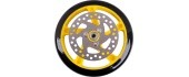Replacement Wheel w/ Brake Rotor for inSPORTline Discola Scooter 200 x 30 mm - Yellow