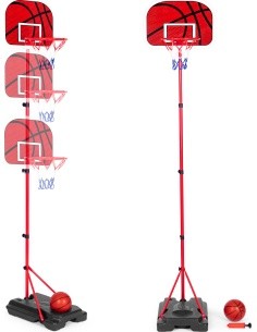 Basketball basket for children adjustable height ball pump