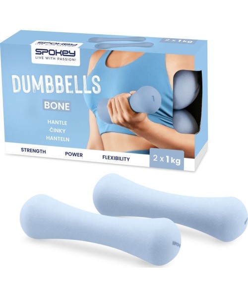Neopreninių hantelių rinkinys Spokey BONE, 2x1 kg