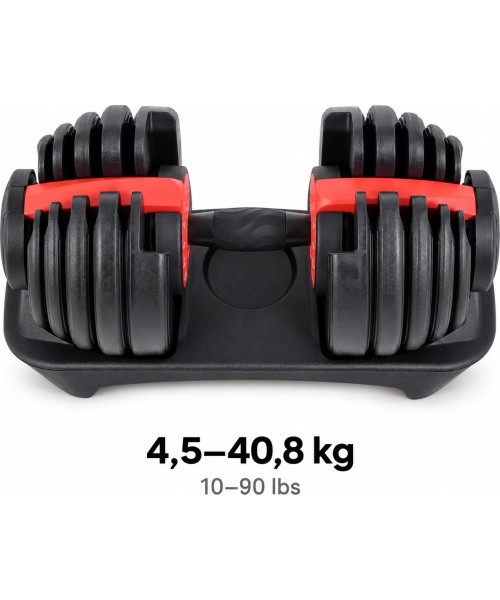 Reguliuojamo svorio FiTKER® hantelis - 4,5–40,8 kg (10–90 lb)