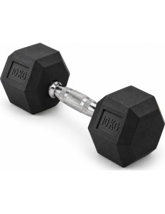 HEX PRO gumuotas hantelis - 10 kg