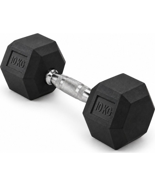 HEX PRO Rubber Dumbbell - 10 kg