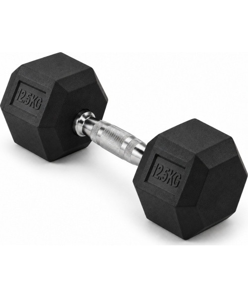 Gumuotas hantelis FiTKER® HEX PRO - 12.5 kg