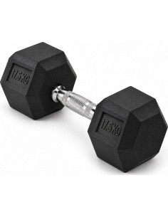 HEX PRO Rubber Dumbbell - 17,5 kg