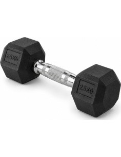 Guminis hantelis HEX PRO - 2,5 kg