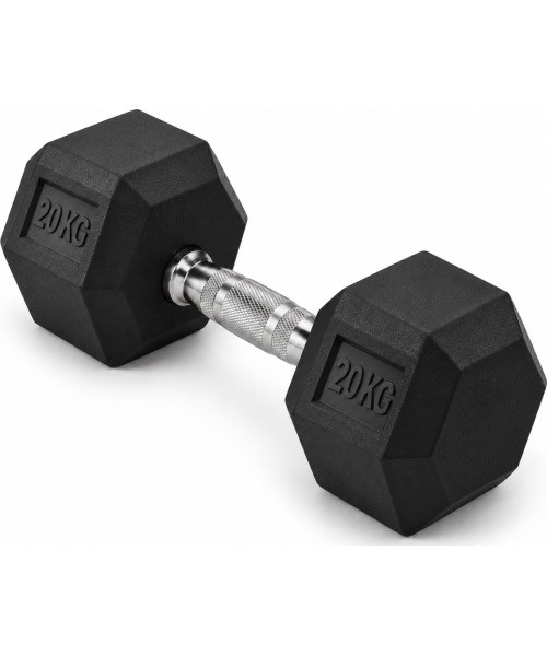 Gumuotas hantelis Fitke® HEX PRO - 20 kg