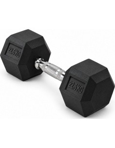 Gumuotas hantelis HEX PRO - 22,5 kg