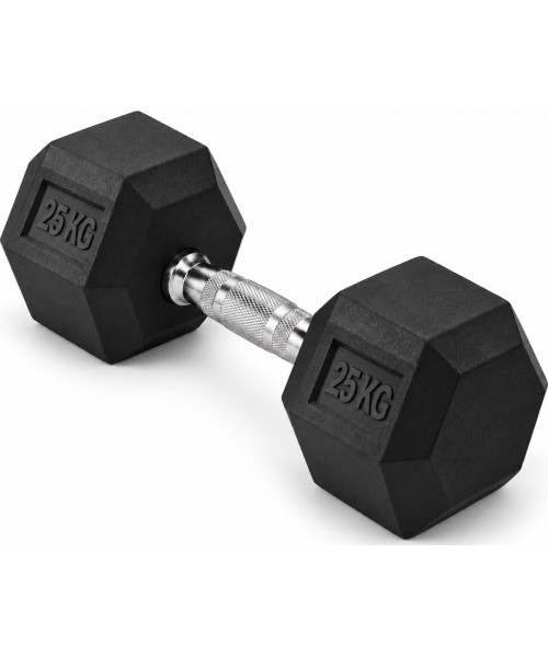 Guminis hantelis HEX PRO - 25 kg