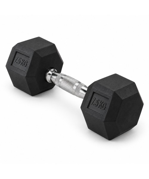Guminis hantelis HEX PRO - 7,5 kg