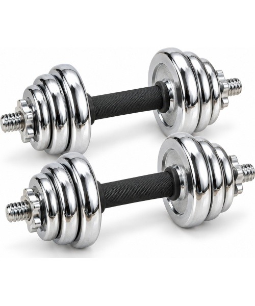 Chrome Dumbbell Set with Carry Case - 30kg