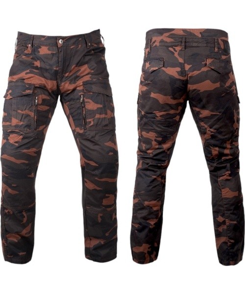 Men’s Motorcycle Pants BOS Cargo D - Brown Camo