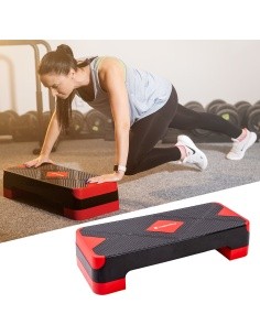Aerobic Exercise Step Platform inSPORTline AS150 - Black-red